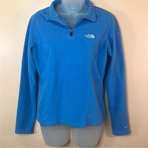 The North Face Light Blue 1/4 Zip Fleece Pullover TKA 100 Women M